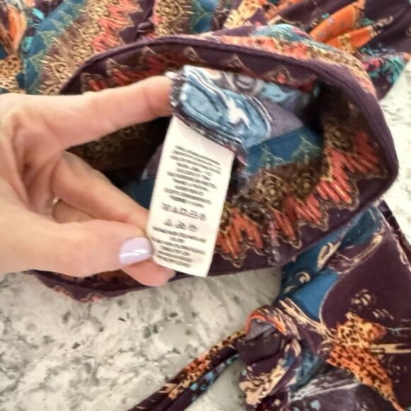 Free people catch me if you can blouse jacket kimono XS Artsy Festival Boho - Picture 10 of 10